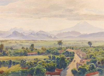 Uitzicht op Cuernavaca door Henry Otto Wix