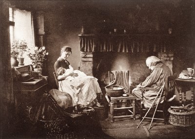 Dageraad en zonsondergang door Henry Peach Robinson