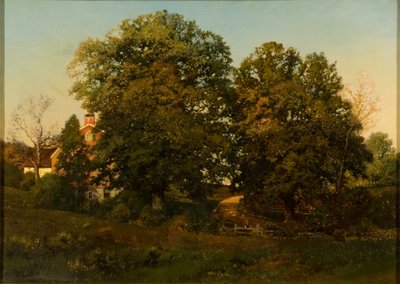 Oude Eiken bij Zonsondergang door Henry Pember Smith