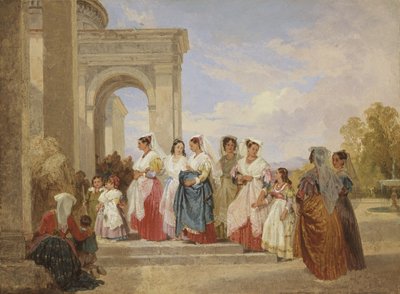 De processie naar de doop door Henry Penry Williams