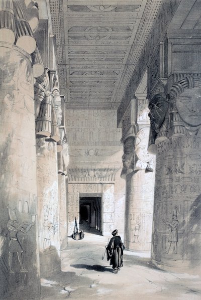Tempel van Denderah, Egypte, 19e eeuw door Henry Pilleau