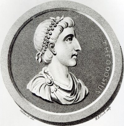 Portret van Theodosius, uit 