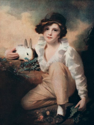 Jongen met konijn door Henry Raeburn