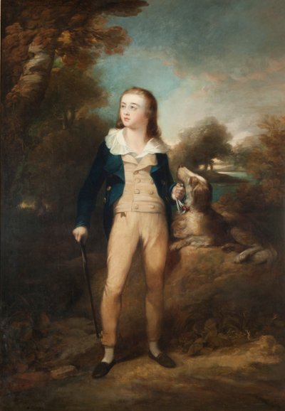Meester Cathcart en hond, ca. 1810 door Henry Raeburn