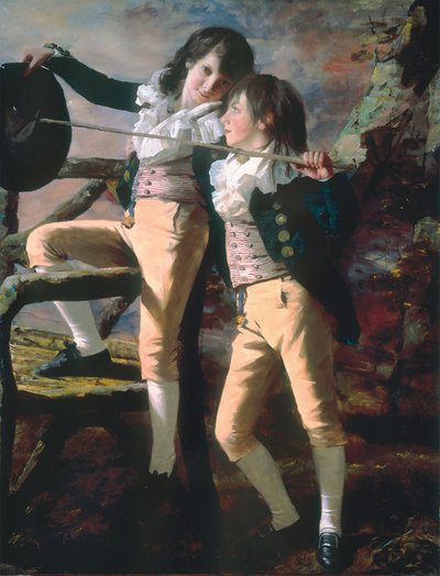 De gebroeders Allen (Portret van James en John Lee Allen) door Henry Raeburn