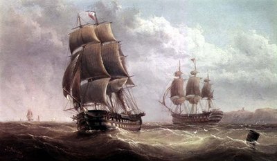 Scheepvaartscène door Henry Redmore