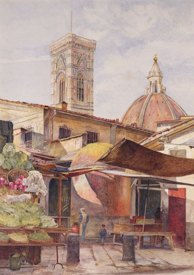 Nabij de Duomo, Florence, 1878 door Henry Roderick Newman