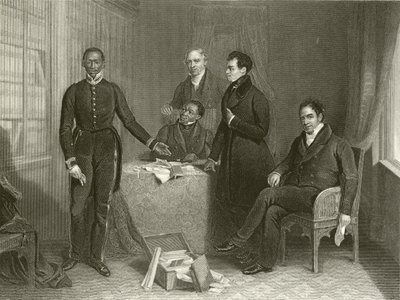 Jan Tzatzoe, Andries Stoffles, Rev Dr Philip en Rev Mess Read, Senior en Junior door Henry Room