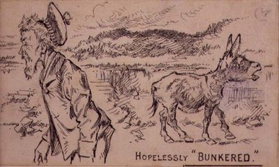 Hopeloos in de bunker, illustratie uit 