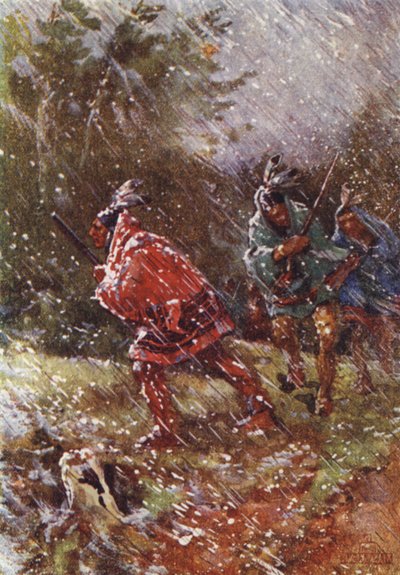 Op het Oorlogspad in de Winter door Henry Sandham