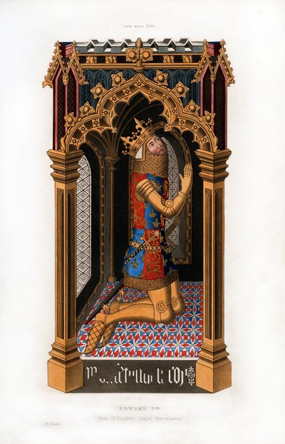 Edward III, c1355, 1843 door Henry Shaw