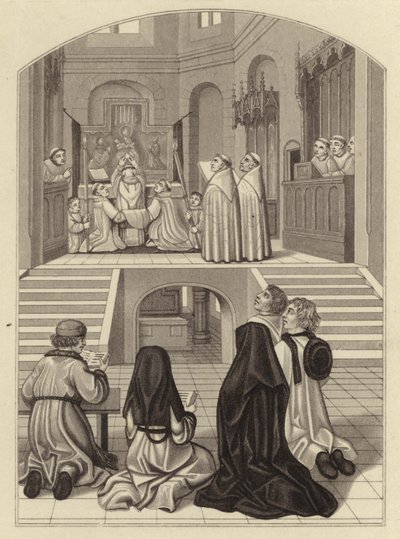 Verheffing van de Hostie, circa 1500 door Henry Shaw
