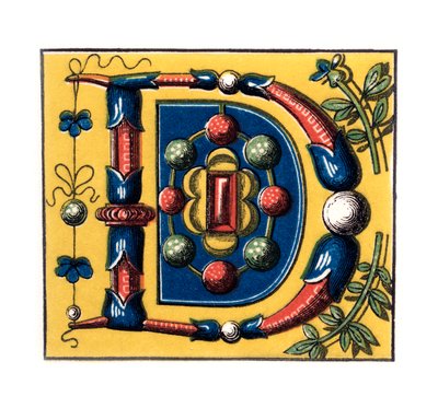 Initiaal letter D, 15e eeuw, 1843 door Henry Shaw
