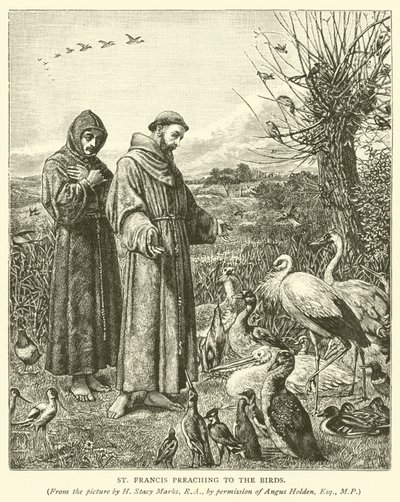 St. Franciscus die predikt tot de Vogels door Henry Stacey Marks