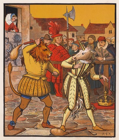 De Leeuw en de Eenhoorn door Henry Stacy (after) Marks