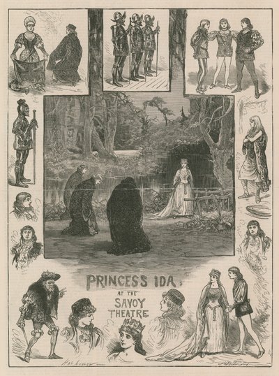Prinses Ida in het Savoy Theatre (gravure) door Henry Stephen (b.1861 fl.1880 1925) Ludlow