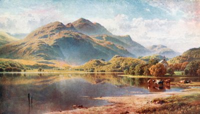 Loch Achray, de Trossachs, Perthshire (kleurenlitho) door Henry Sutton Palmer