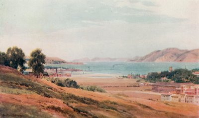 De Gouden Poort (kleur litho) door Henry Sutton Palmer