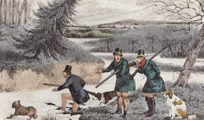 Mytton schiet in de winter door Henry Thomas (after) Alken