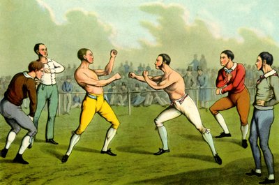 Boksen met blote knokkels door Henry Thomas Alken