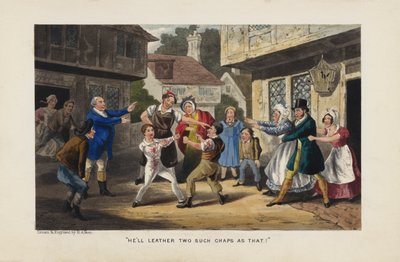 Vechtende jongens door Henry Thomas Alken