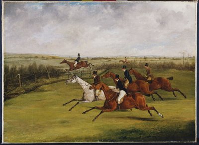 De Grand Leicestershire Steeplechase, 12 maart 1829: Het veld wordt select door Henry Thomas Alken