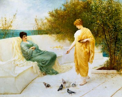 Op het terras door Henry Thomas Schaefer