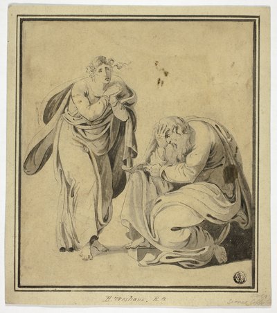 Man en vrouw in nood door Henry Tresham