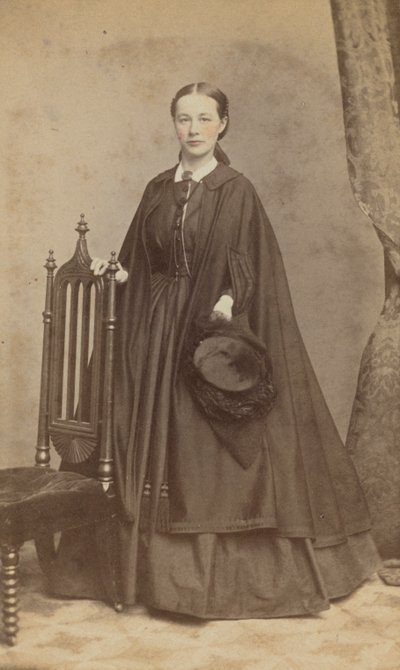 Carte-de-visite portret van Carrie N. Lacy door Henry Ulke