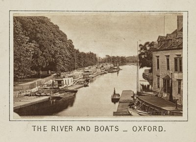 De rivier en boten - Oxford door Henry W. Taunt