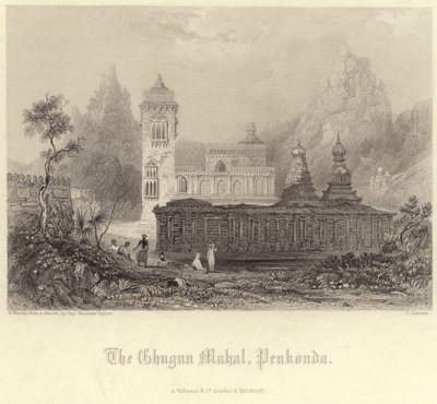 Chugun Mahal in Penukonda door Henry Warren