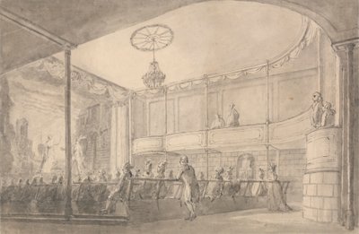Interieur van het Brandenburg House Theatre, Hammersmith door Henry Wigstead