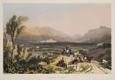Vlaktes en Stad Vitoria, uit Schetsen van landschappen in de Baskische provincies van Spanje, met een selectie van nationale muziek, uitgegeven 1838 door Henry Wilkinson