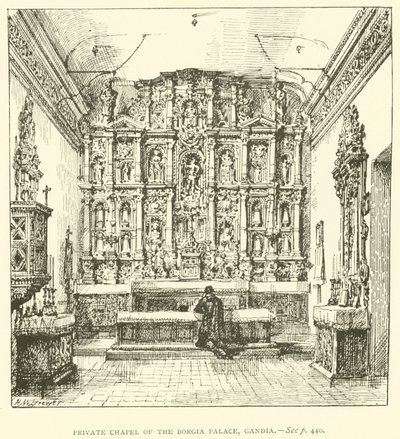 Privékapel van het Borgia-paleis, Gandia door Henry William Brewer