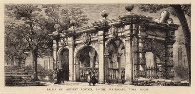 Relieken van het oude Londen, I, de Waterpoort, York House door Henry William Brewer