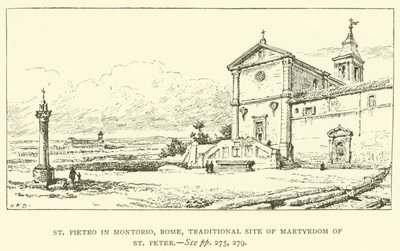 St Pietro in Montorio, Rome, traditionele plaats van martelaarschap van St Peter door Henry William Brewer