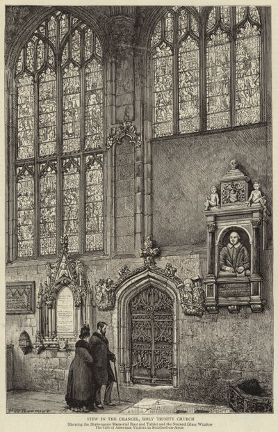 Uitzicht in het koor, Heilige Drie-eenheidskerk door Henry William Brewer