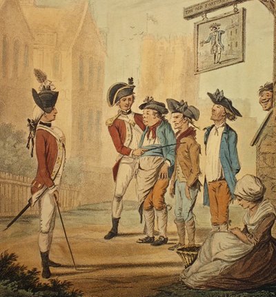 "Rekruten", gepubliceerd 1780 door Henry William Bunbury