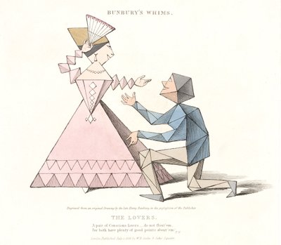 De Geliefden, uit Bunburys Whims, 1828 door Henry William after Bunbury