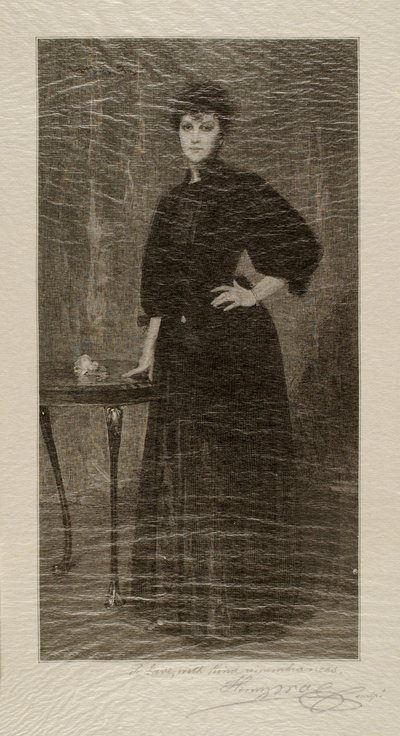 Een dame in het zwart door Henry Wolf