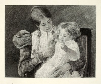 Moeder en kind door Henry Wolf