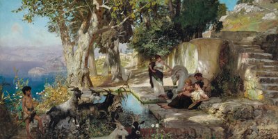 Bij de fontein door Henryk Siemiradzki