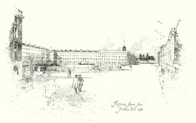 Finsbury Square, vanaf Artillery Place, Londen door Herbert (after) Railton