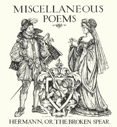 Ingoldsby Legenden: Hermann, of, de gebroken speer (litho) door Herbert Cole