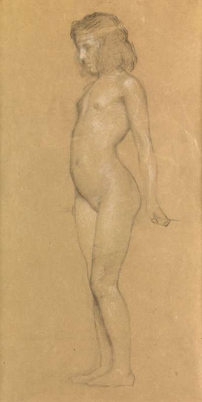 Studie voor "De Slepend Wolken van Glorie", 1898 door Herbert James Draper