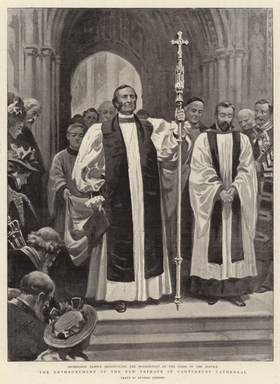 De Inhuldiging van de Nieuwe Primaat in de Kathedraal van Canterbury door Herbert Johnson