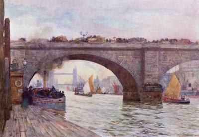 Een boog van London Bridge door Herbert Menzies (after) Marshall
