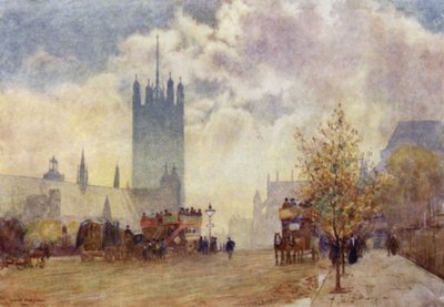 Victoria Toren en Oostkant van Westminster Abbey door Herbert Menzies (after) Marshall