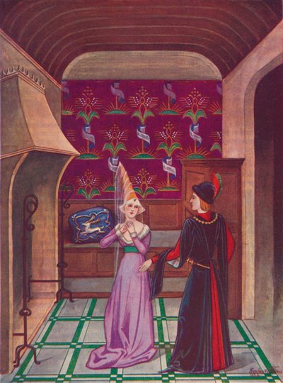 Een interieur. Eind vijftiende eeuw, 1926 door Herbert Norris