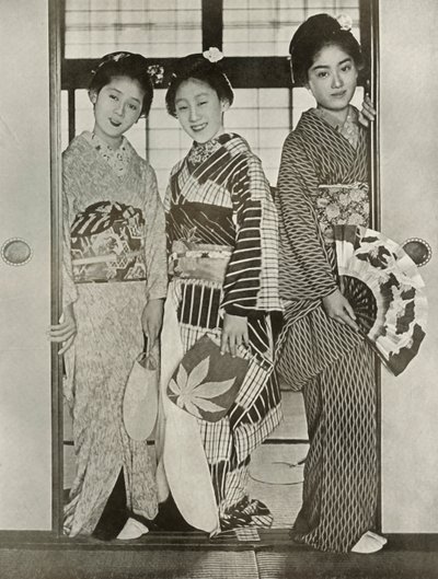 Geisha door Herbert Ponting